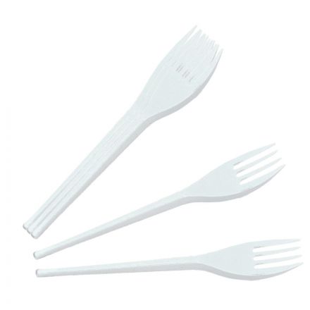 Вилка одноразовая 165мм, белая, ПС 4000шт/кор
