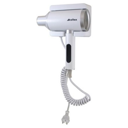 Фен для волос настенный KSITEX F-2000W JET, 2000 Вт, пластик 2 скорости, 2 температурных режима, белый