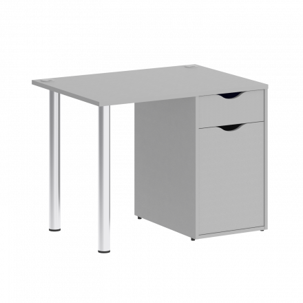 Home Office Стол письменный VR.SP-3-98.1 Серый/Хром опоры 980*720*750
