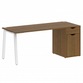 Home Office Стол письменный VR.SP-3-178.1.A Орех/Белый металл 1780*720*750