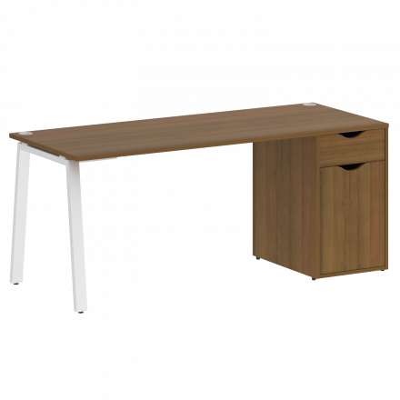 Home Office Стол письменный VR.SP-3-178.1.A Орех/Белый металл 1780*720*750