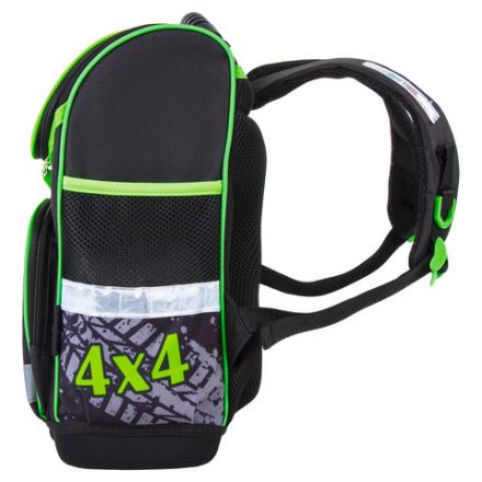 Ранец ЮНЛАНДИЯ WISE, 1 отделение, 3 кармана, устойчивое дно, "Offroad", 37х29х15 см, 228814