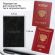 Обложка для паспорта натуральная кожа пулап, "Passport", кожаные карманы, черная, BRAUBERG, 238198