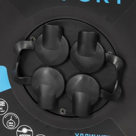 Удлинитель Topfort ПВС 3х2,5кв.мм, 30м на пласт.катушке, 4 роз. с/з, IP44