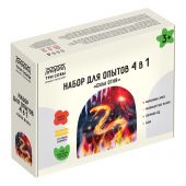 Набор для опытов 4в1 ТРИ СОВЫ "Сила огня", фараонова змея, разноцветное пламя, горячий лед, лава, СИЗ, картонная коробка Набор для опытов 4в1 ТРИ СОВЫ "Сила огня", фараонова змея, разноцветное пламя, горячий лед, лава, СИЗ, картонная коробка