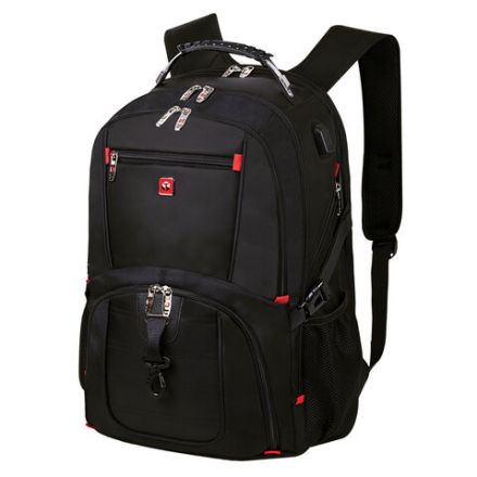 Рюкзак GERMANIUM UPGRADE Max, 3 отделения, отделение для ноутбука, USB-порт, UP-5, черный, 49х34х24 см, 271669