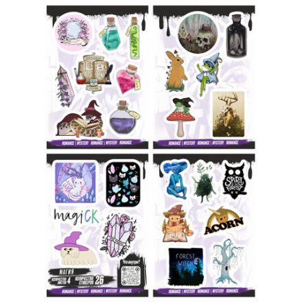 Наклейки виниловые, 21-33 шт., 4 листа, А6, "ЭСТЕТИКА", АССОРТИ, NALEPKING