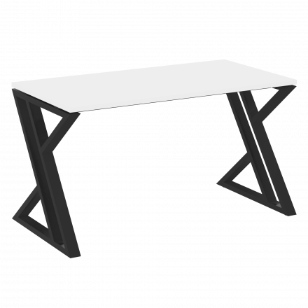Loft Стол рабочий VR.L-SRZ-3.7 Белый бриллиант/Чёрный металл 1380*720*750