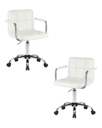 Набор 2 шт Офисное кресло для персонала DOBRIN TERRY, белый