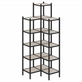 Loft Угловой внутренний стеллаж наборный VR.L-46 Денвер светлый/Чёрный металл 862*862*2280