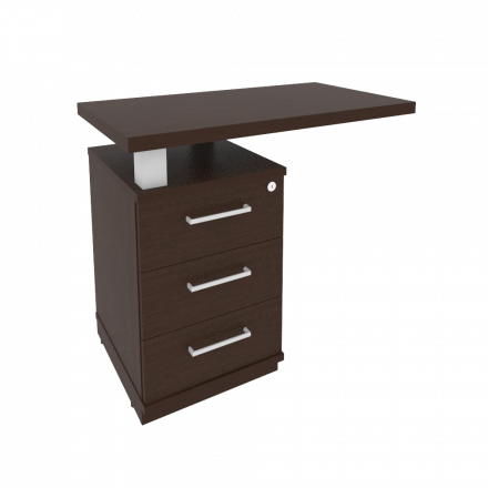 First Тумба приставная с топом левая KTP-1 (L) Венге 900*500*765