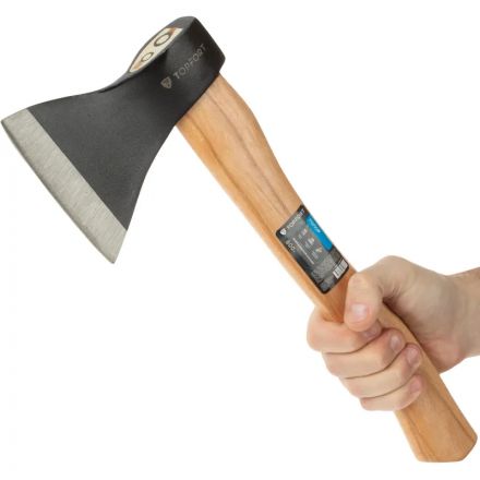 Топор 800 г из углеродистой стали TOPFORT деревянное топорище