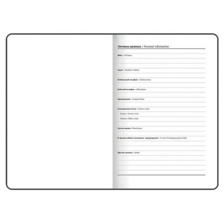 Ежедневник недатированный с резинкой А5 (145х203 мм), BRAUBERG, твердый, 128 л., "Градиент", 114557