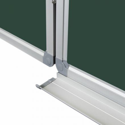 Доска для мела магнитная 3-х элементная 100х150/300 см, 5 рабочих поверхностей, зеленая, STAFF, 238009