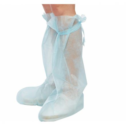 Бахилы стерил., нетканные пл.25 высокие 55см 155пар/уп.