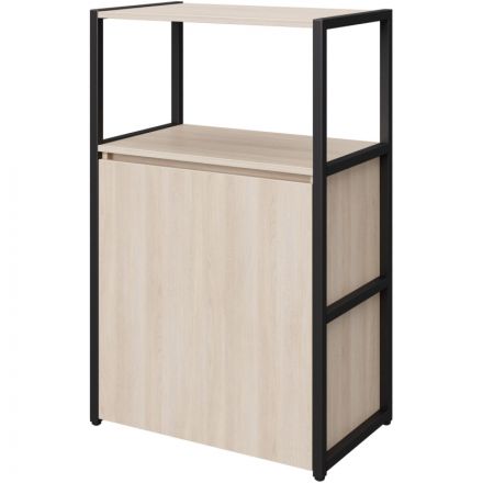 Стеллаж для документов K-Loft  241H022 670х400х1068 дуб сканд/черный