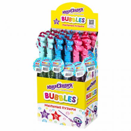 Мыльные пузыри "Волшебная палочка-Единорог", 120 мл, ЮНЛАНДИЯ, 664485