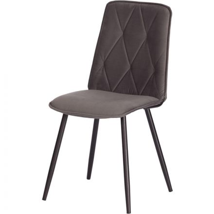Стул Комус Мебель FRANK велюр, 47х54х86, серый Стул Комус Мебель FRANK велюр, 47х54х86, серый