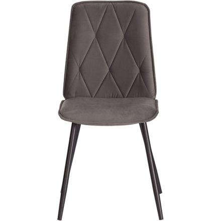 Стул Комус Мебель FRANK велюр, 47х54х86, серый Стул Комус Мебель FRANK велюр, 47х54х86, серый