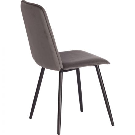 Стул Комус Мебель FRANK велюр, 47х54х86, серый Стул Комус Мебель FRANK велюр, 47х54х86, серый