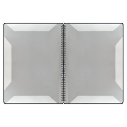 Папка-тетрадь для нот А4, 20 вкладышей на 40 страниц, на гребне, пластик, ЧЕРНАЯ, BRAUBERG, 404643