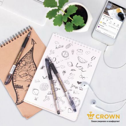 Ручка гелевая с грипом CROWN "Hi-Jell Needle Grip", ЧЕРНАЯ, узел 0,7 мм, линия письма 0,5 мм, HJR-500RNB Ручка гелевая с грипом CROWN "Hi-Jell Needle Grip", ЧЕРНАЯ, узел 0,7 мм, линия письма 0,5 мм, HJR-500RNB