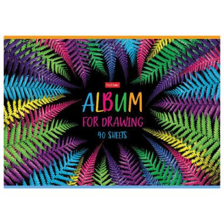 Альбом для рисования, А4, 40 л., скоба, обложка картон, HATBER, 205х290 мм, "Ассорти_Выпуск №2", 074748, 40А4В