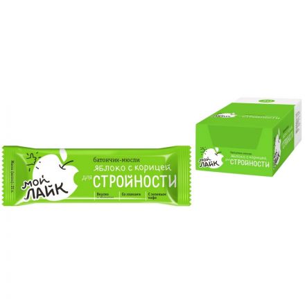 Батончик мюсли Леовит Яблоко с корицей для стройности, (30б/25г) 132351 Батончик мюсли Леовит Яблоко с корицей для стройности, (30б/25г) 132351