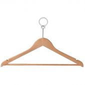 Вешалка Jas Плечики Attache CU3014 плоск. перек, бамбук/кр. хром антиванд.