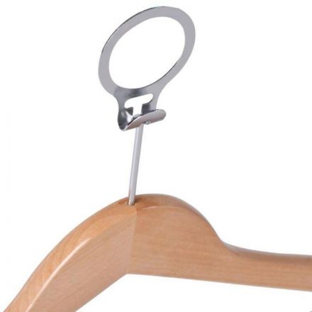 Вешалка Jas Плечики Attache CU3014 плоск. перек, бамбук/кр. хром антиванд.