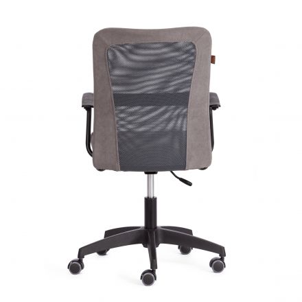 Кресло STAFF флок/ткань, серый, 29/W-12