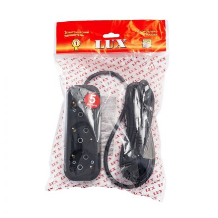 Удлинитель Lux У3-Е-05 3 розетки 5 метров с заземлением