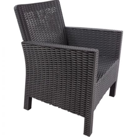 Кресло TDT_садовое темно-серое под ротанг