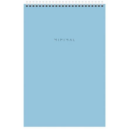 Блокнот БОЛЬШОЙ ФОРМАТ А4 198х297 мм, 80 л., гребень, подложка, клетка, BRAUBERG "Minimal Pastel", 116425