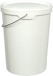 Ведро 20л круглое белое высокое с метал.ручкой со вставкой Ведро 20л круглое белое высокое с метал.ручкой со вставкой