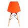 Стул CINDY (EAMES) (mod. 001) / 1 шт. в упаковке дерево бук/металл/сиденье пластик, 51x46x82.5см, оранжевый/orange