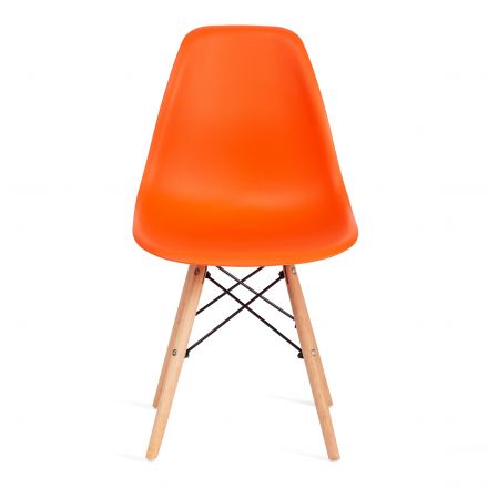 Стул CINDY (EAMES) (mod. 001) / 1 шт. в упаковке дерево бук/металл/сиденье пластик, 51x46x82.5см, оранжевый/orange