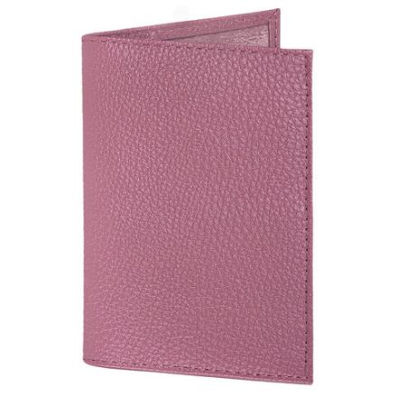 Обложка для паспорта натуральная кожа флоттер, кожаный уголок, пудрово-розовая, BRAUBERG, 238861