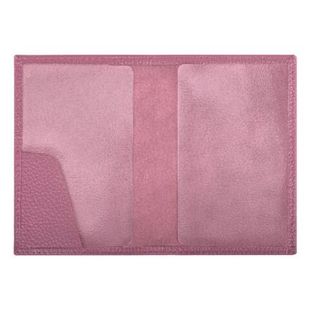 Обложка для паспорта натуральная кожа флоттер, кожаный уголок, пудрово-розовая, BRAUBERG, 238861