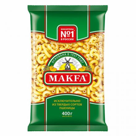 Макароны МАКФА Рожки гладкие "Ригатоны", 400 г, 16698