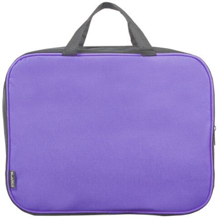 Папка на молнии с ручками STAFF EVERYDAY А4, 1 отделение, полиэстер, 80 мм, сиреневая, 270741