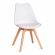 Стул Tetchair TULIP (mod. 73-1) дерево/пластик/экокожа, 47,5x55x80 см, Белый (White)