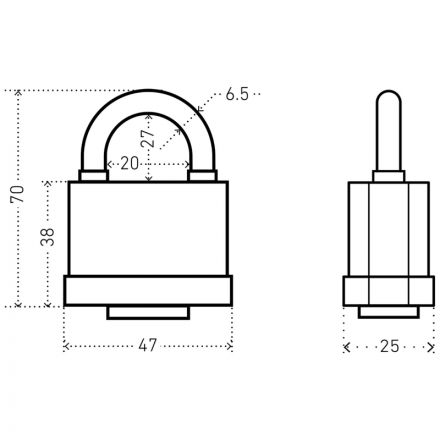 Замок навесной всепогод_УЗК Аллюр ВС1Ч-374П (47xd=6,5) чугун черный (6кл)