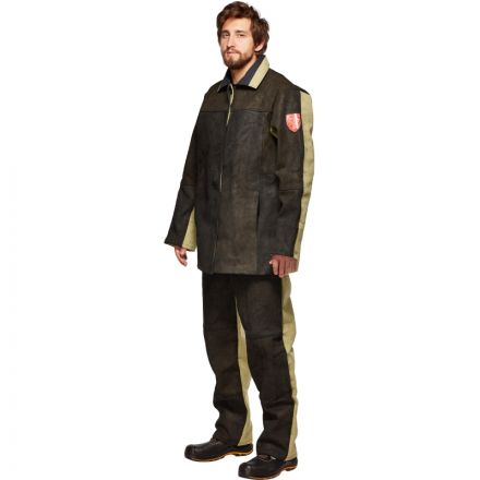 Костюм сварщика брезент+спилок кур/брюки (модель КС09) (р.60-62) 182-188