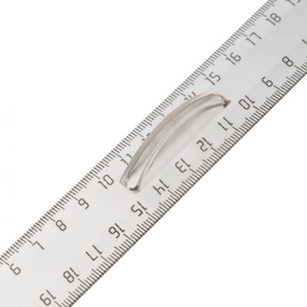 Линейка 25см Attache Economy с держателем прозрачная пластик