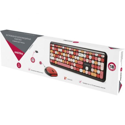 Набор клавиатура+мышь Smartbuy мультимедийный, черный(SBC-666395AG-K)