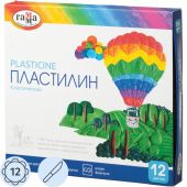 Пластилин Гамма КЛАССИЧЕСКИЙ 12 цв, со стеком, к/к 240 г, 281033