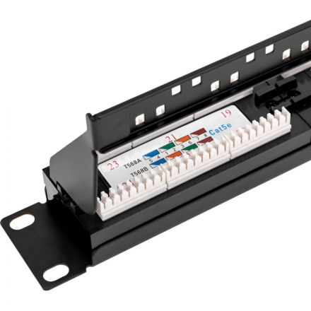 Патч-панель REXANT (02-0031) с кабельн орг.19,1U,24 порта,UTP,RJ-45,CAT5e