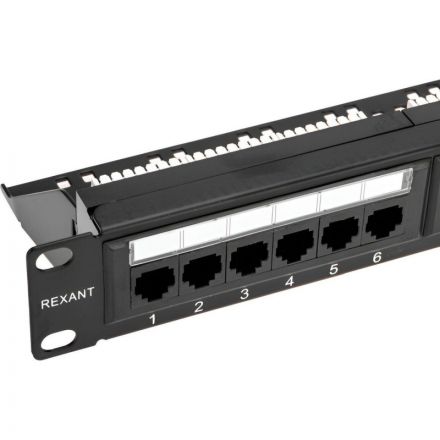 Патч-панель REXANT (02-0031) с кабельн орг.19,1U,24 порта,UTP,RJ-45,CAT5e