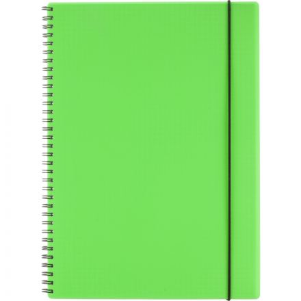 Бизнес-тетрадь Тетрадь Attache Неон А4 96л, кл.спираль, обл. тонкий пластик, цв.зеленый